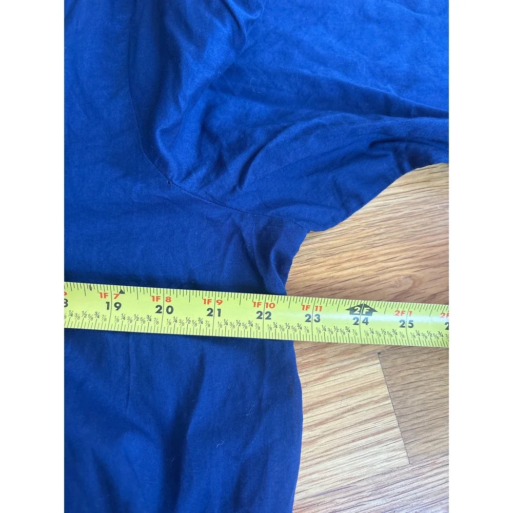 J.Crew Navy Blue Cotton Pintuck Tiered Button Front Mini Dress Tunic BQ963 L